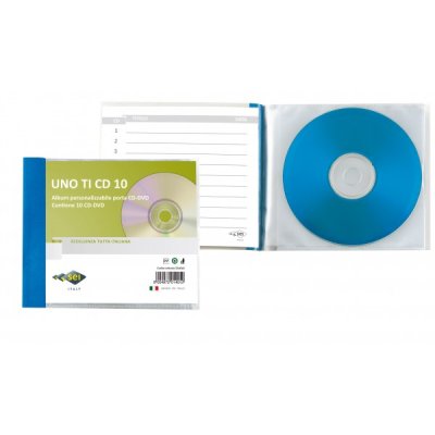 Uno ti cd - album personalizzabile per cd/dvd colore trasparente