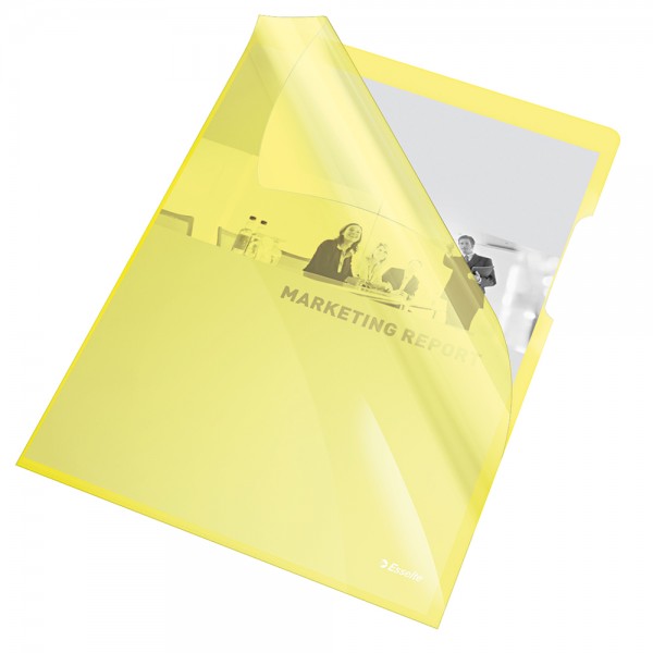Cartelline a l in pvc a4 - 21x29,7cm colore giallo