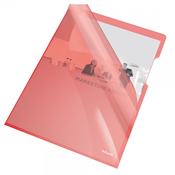 Cartelline a l in pvc a4 - 21x29,7cm colore rosso