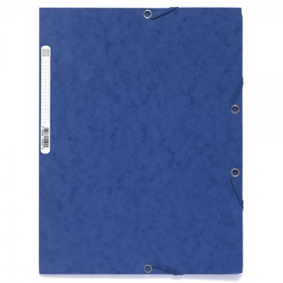 EXACOMPTA cartellina a 3 lembi con elastico angolare 24x32cm - 400g -Blu