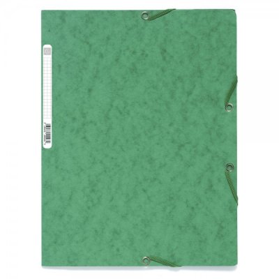 EXACOMPTA cartellina a 3 lembi con elastico angolare 24x32cm - 400g - Verde