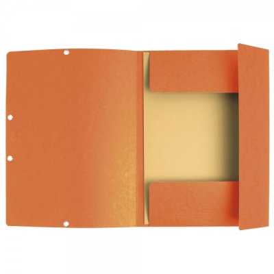 EXACOMPTA cartellina a 3 lembi con elastico angolare 24x32cm - 400g - Arancione