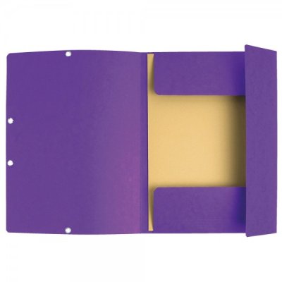 EXACOMPTA cartellina a 3 lembi con elastico angolare 24x32cm - 400g - Viola