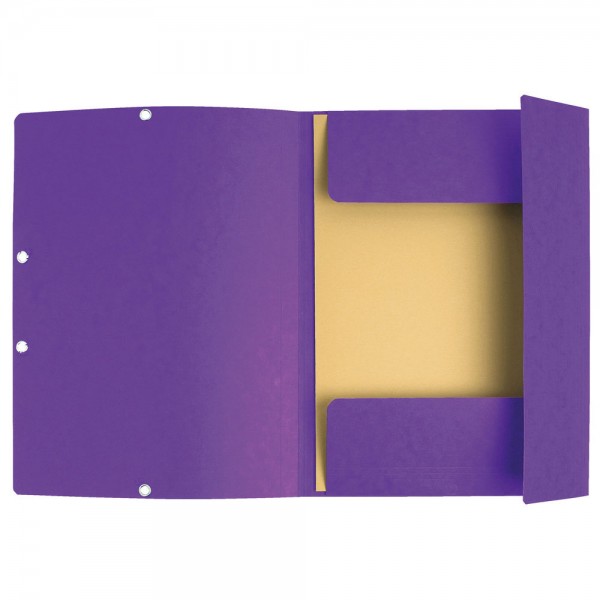 EXACOMPTA cartellina a 3 lembi con elastico angolare 24x32cm - 400g - Viola