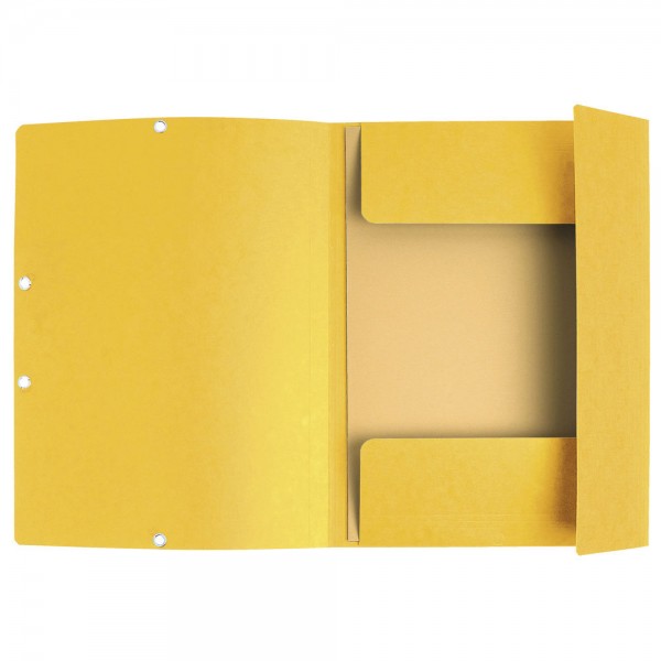 EXACOMPTA cartellina a 3 lembi con elastico angolare 24x32cm - 400g - Giallo