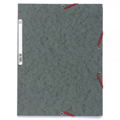 EXACOMPTA cartellina a 3 lembi con elastico angolare 24x32cm - 400g - Grigio