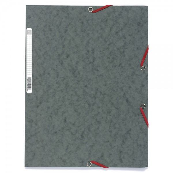 EXACOMPTA cartellina a 3 lembi con elastico angolare 24x32cm - 400g - Grigio