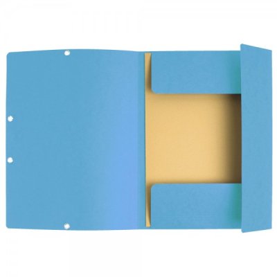 EXACOMPTA cartellina a 3 lembi con elastico angolare 24x32cm - 400g - Turchese