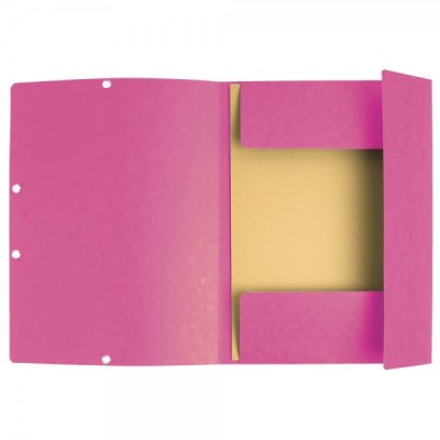 EXACOMPTA cartellina a 3 lembi con elastico angolare 24x32cm - 400g - Rosa