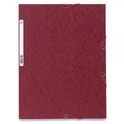 EXACOMPTA cartellina a 3 lembi con elastico angolare 24x32cm - 400g - Ciliegia