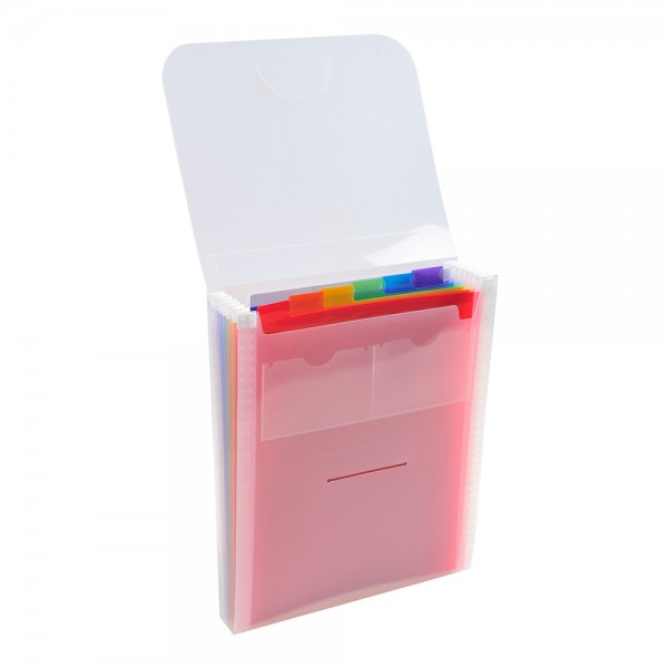 EXACOMPTA classificatore valigetta verticale 6 tasche 25,5x30,5cm