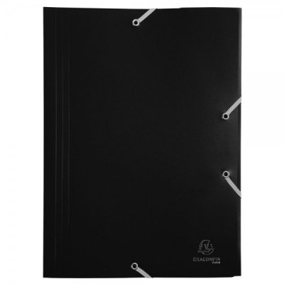 Cartellina con elastico colore nero