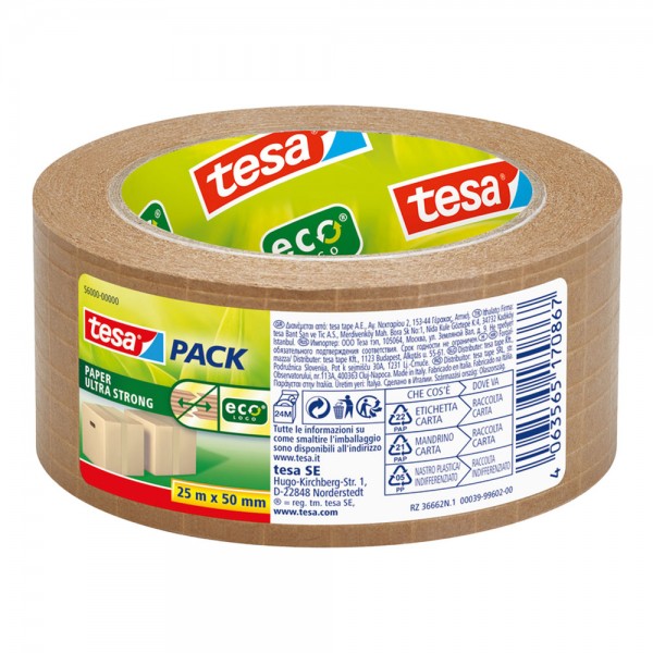 Nastro imballo silenzioso ecologo colore avana