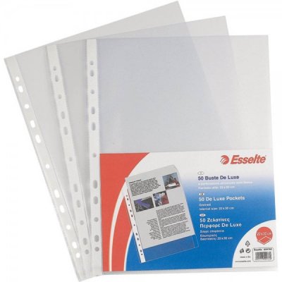 Buste perforate deluxe, buccia-lato sx, a4 - 21x29,7cm colore trasparente