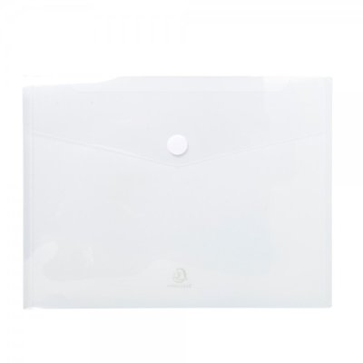 Busta con bottone scratch 24x31,5cm colore trasparente