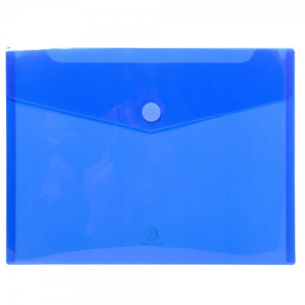 Busta con bottone scratch 24x31,5cm colore blu
