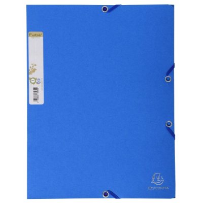 EXACOMPTA cartellina a 3 lembi con elastico angolare 24x32cm - 280g- Blu