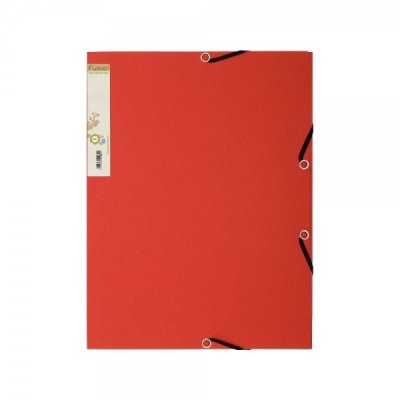 EXACOMPTA cartellina a 3 lembi con elastico angolare 24x32cm - 280g- Rosso