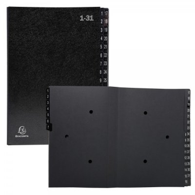 EXACOMPTA classificatore numerico 25x23cm - 270g- Nero