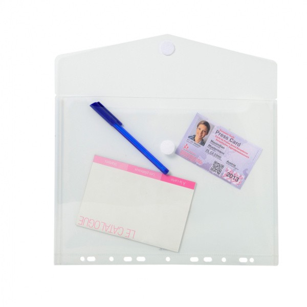 Buste forate chiusura in velcro 24x32cm colore trasparente