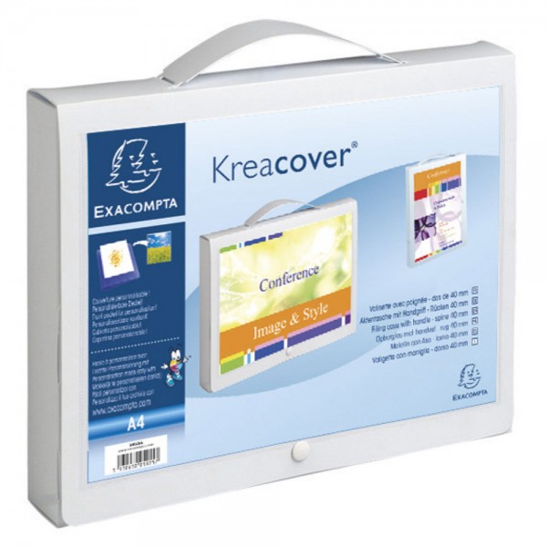 Valigetta portadocumenti kreacover 25x33cm, personalizzabile colore bianco