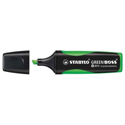 Evidenziatore green boss colore verde tipo punta scalpello