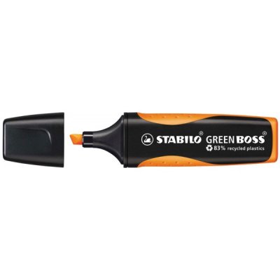 Evidenziatore green boss colore arancione tipo punta scalpello