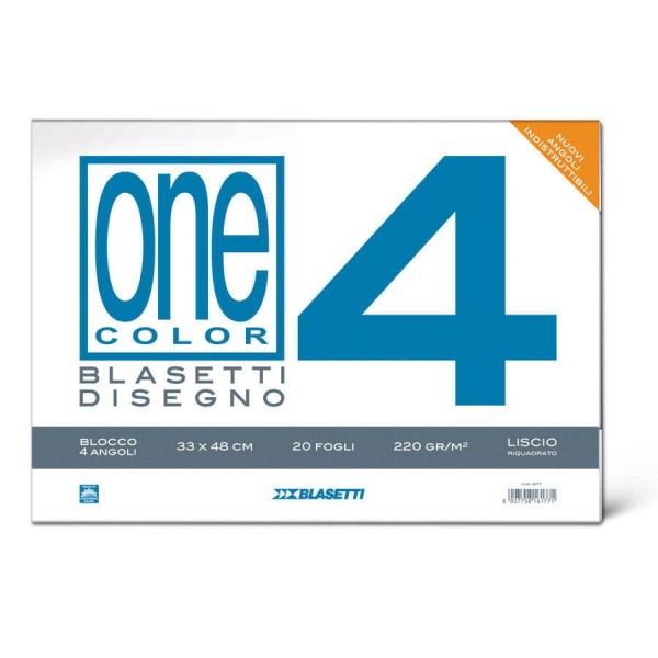Bl4 - album da disegno liscio riquadrato 24x33 20fg colore bianco grammatura 220gr