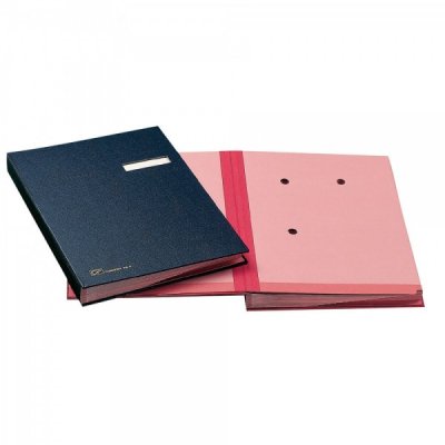 FRASCHINI libro firma 24x34cm - 18 intercalari rinforzati - Blu