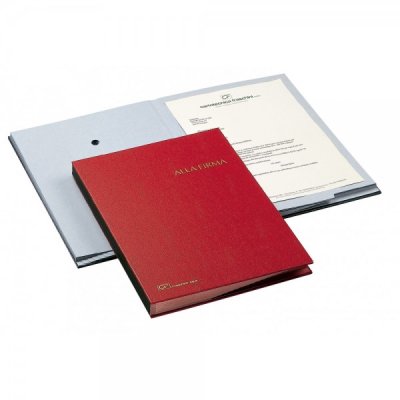 FRASCHINI libro firma 24x34cm - 18 intercalari rinforzati - Rosso
