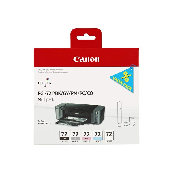 Cartucce Originali PGI-72 PBK/GY/PM/PC/CO Multipack Canon 6403B007