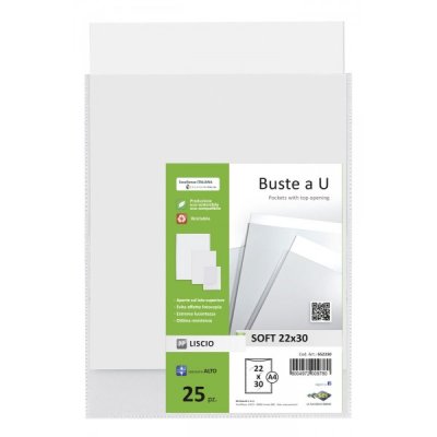 Buste a sacco soft 22x30cm colore trasparente