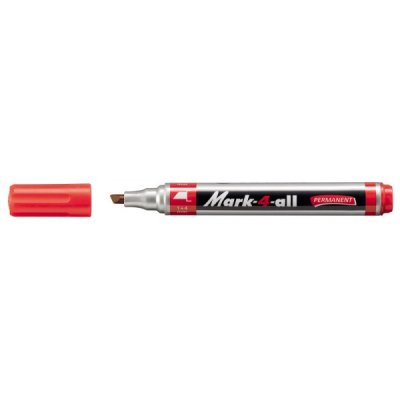 Mark 4 all - marcatore permanente colore rosso tipo punta scalpello