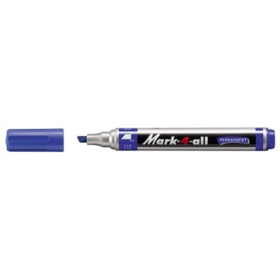 Mark 4 all - marcatore permanente colore blu tipo punta scalpello