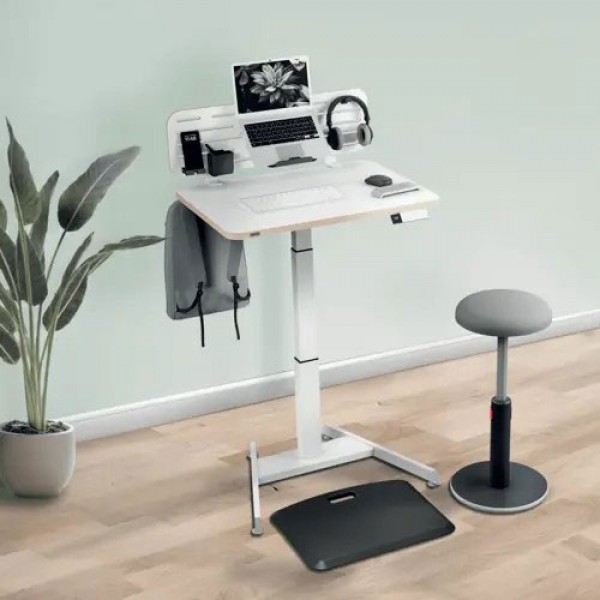 Leitz ergo scrivania compatta elettrica sit - stand colore bianco