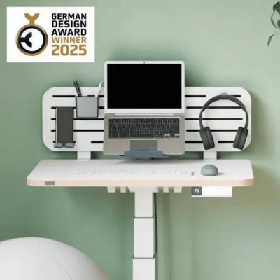 Leitz ergo - pannello forato con accessori - portapenne, gancio per cuffie e portablocco colore bianco