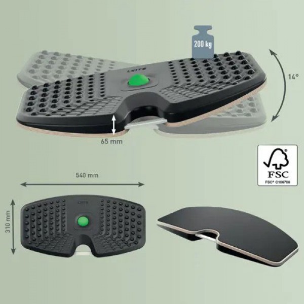 Leitz ergo active - balance board colore nero