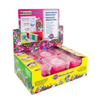 Memograph dispenser 50mmx10m rosa fluo colore rosa fluo