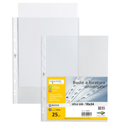 Buste forate atla, buccia 18x24cm colore trasparente