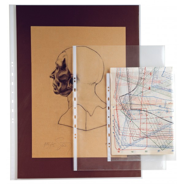 Buste forate atla, liscia a4 - 21x29,7cm colore trasparente