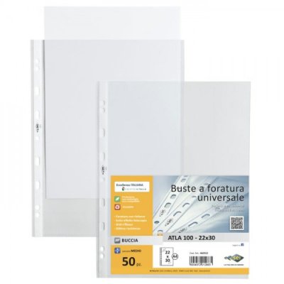 Buste forate atla, buccia 22x30cm colore trasparente