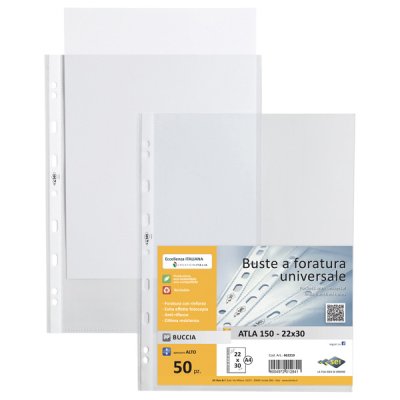 Buste forate atla, buccia a4 - 21x29,7cm colore trasparente