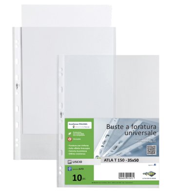 Buste forate atla, liscia 35x50cm colore trasparente