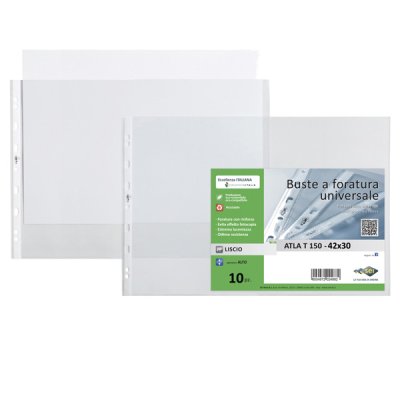 Buste forate atla ,liscia 42x30cm colore trasparente