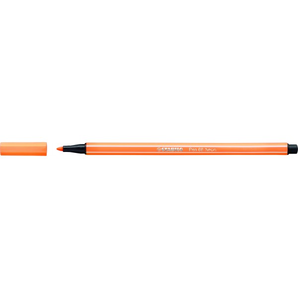 Pennarelli pen 68 neon colore arancione fluo