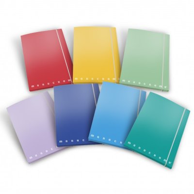 PIGNA cartellina a 3 lembi con elastico 26x34cm - 730g - Assortiti