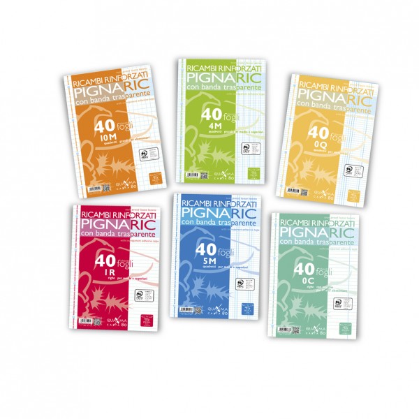 Pignaric - ricambi forati rinforzati colore bianco grammatura 80gr
