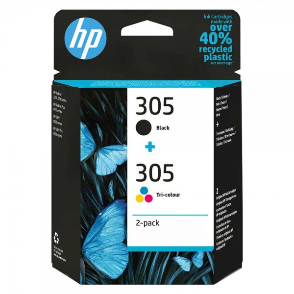 HP Cartuccia originale Multipack 305 6ZD17AE Nero Ciano Magenta e Giallo