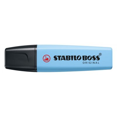 STABILO Evidenziatore BOSS ORIGINAL, punta a scalpello, inchiostro a base d'acqua - 2-5mm - Azzurro cielo
