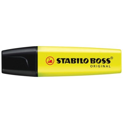 STABILO Evidenziatore BOSS ORIGINAL, punta a scalpello, inchiostro a base d'acqua - 2-5mm - Giallo